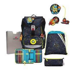 [503989-06] Der Die Das Schulranzen-Set Ergoflex Light 2025/2026 5 tlg. (LED Crazy)