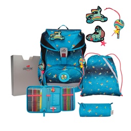 [503989-07] Der Die Das Schulranzen-Set Ergoflex Light 2025/2026 5 tlg. (LED Rainbow Star)