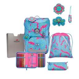 [503990-05] Der Die Das Schulranzen-Set Ergoflex Easy  tlg. (Happy Pixel)