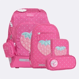 [503996-16] Beckmann Schulrucksack-Set Active Air FLX 6-teilig (Strawberry)