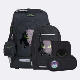 [503996-12] Beckmann Schulrucksack-Set Active Air FLX 6-teilig (Pixel)