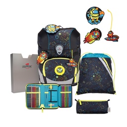 [504008-06] Der Die Das Schulranzen-Set Ergoflex Tiny 5 tlg. (LED Crazy)