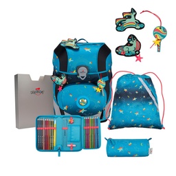 [504008-07] Der Die Das Schulranzen-Set Ergoflex Tiny 5 tlg. (LED Rainbow Star)