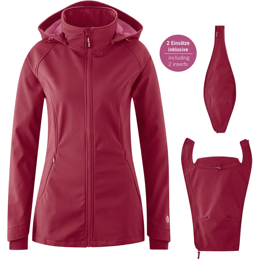 [504011-1] mamalila Softshell-Tragejacke Allrounder - Beere (XS)