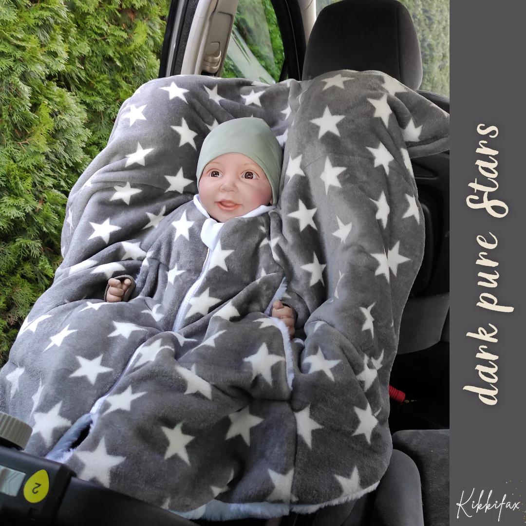 [504013-07] Kikkifax Kindersitzponcho aus Fleece (Pure Stars)
