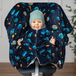 [504013-12] Kikkifax Kindersitzponcho aus Fleece (Space)