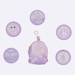 [504117-7] Beckmann Mini Rucksack mit Buttons  (Klettis) Set (Unicorn Priness Purple)