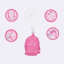 [504117-13] Beckmann Mini Rucksack mit Buttons  (Klettis) Set (Strawberry)