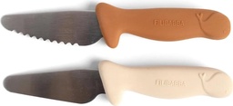 [504225-3] Filibabba Kochmesser für Kinder - 2er Pack (Pumkin +  Offwhite)