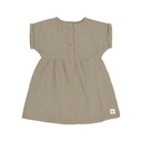 [504237-2] Lässig Kinderkleid - Bio Baumwolle Oliv (74/80)