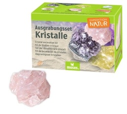 [504242-5] moses Expedition Natur Ausgrabungsset (Kristall Rosenquarz)