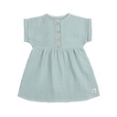 [504245-2] Lässig Kinderkleid - Bio Baumwolle Silbergrau (74/80)