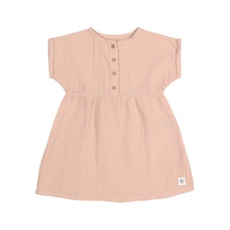 [504246-4] Lässig Kinderkleid - Bio Baumwolle Rosa (98/104)