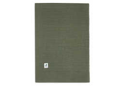 [504298-2] Jollein Decke Kinderbett 100x150cm Pure Knit (Leaf Green GOTS)