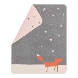 [504300-1] Fussenegger Babydecke 70 x 90 cm (Fuchs unter den Sternen Farbe Grau)