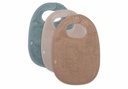 [504320-2] Jollein Frottee Lätzchen 3er-Pack (Sea Green/Nougat/Biscuit)
