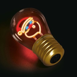 [504423-5] Legami Weihnachten Artikel (Deko-Tischlampe in Glühbirnenform - Santa Claus - Bulb Fiction)