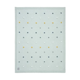 [504488-2] Lässig Babydecke Bio-Baumwolle 80x100 (Dots light mint)