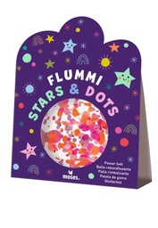 [504639-3] moses Flummi Stars & Dots (Konfetti Durchsichtig)
