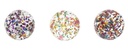 [504639-4] moses Flummi Stars & Dots (Sterne Lila, Gold, Blau)