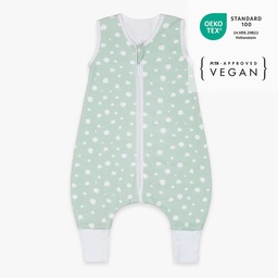 [504739-2] Emma & Noah Schlafsack mit Füßen 1.0 TOG 90cm (Punkte Mint)