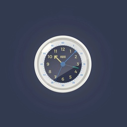 [504745-2] KWIO Wecker RRING (Moon Blau)