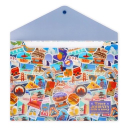 [504775-4] Legami Dokumentenmappe - Fold & Order (Travel Stickers)