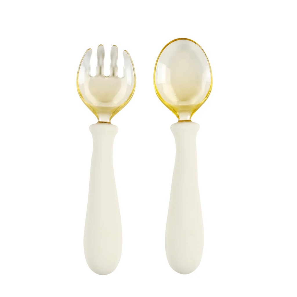 Nattou Löffel & Gabel SET 8M+ weiß