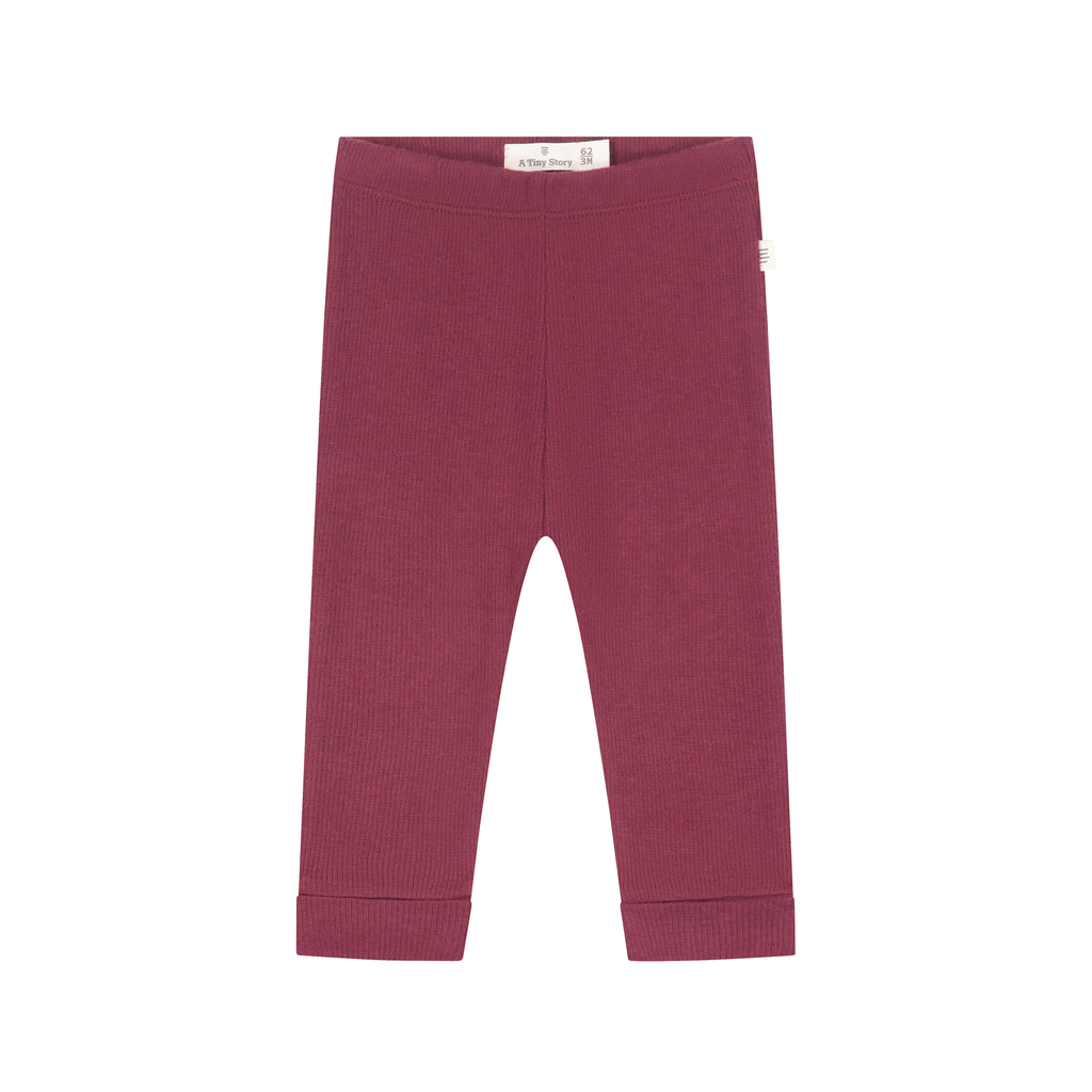 A Tiny Story Baby Leggins Dunkelrot