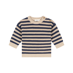 A Tiny Story Pulli beige-blau gestreift (50)