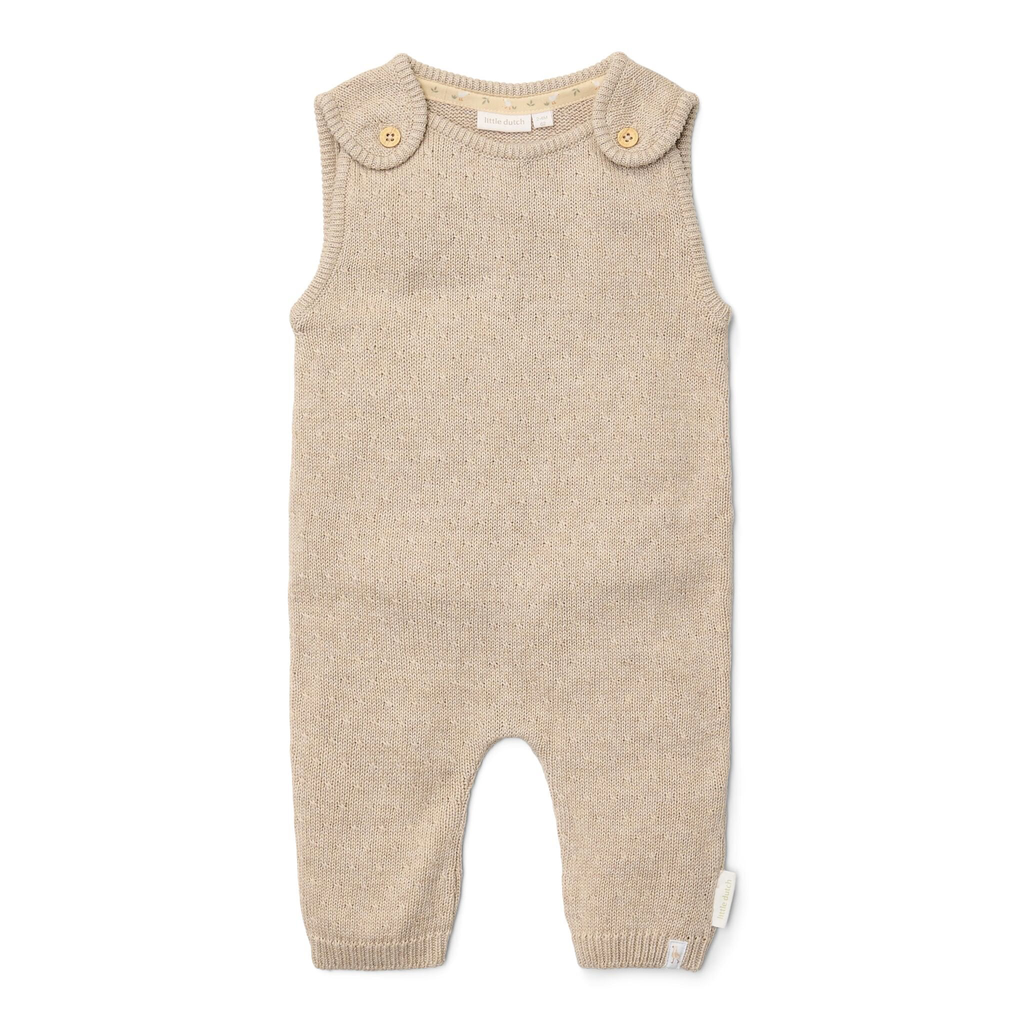 Little Dutch Strampler - Gestrickt - Beige - Newborn Naturals