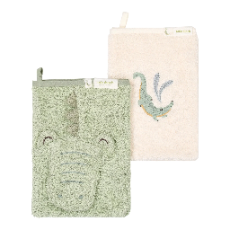 Little Dutch Waschlappen-Set (Krokodil Grün)