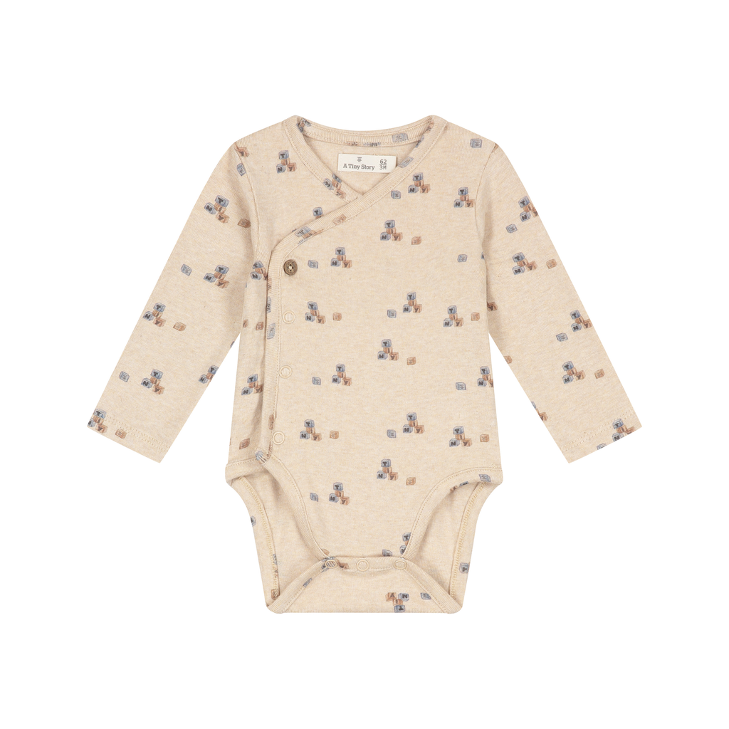 A Tiny Story langarm Body Beige Mélange