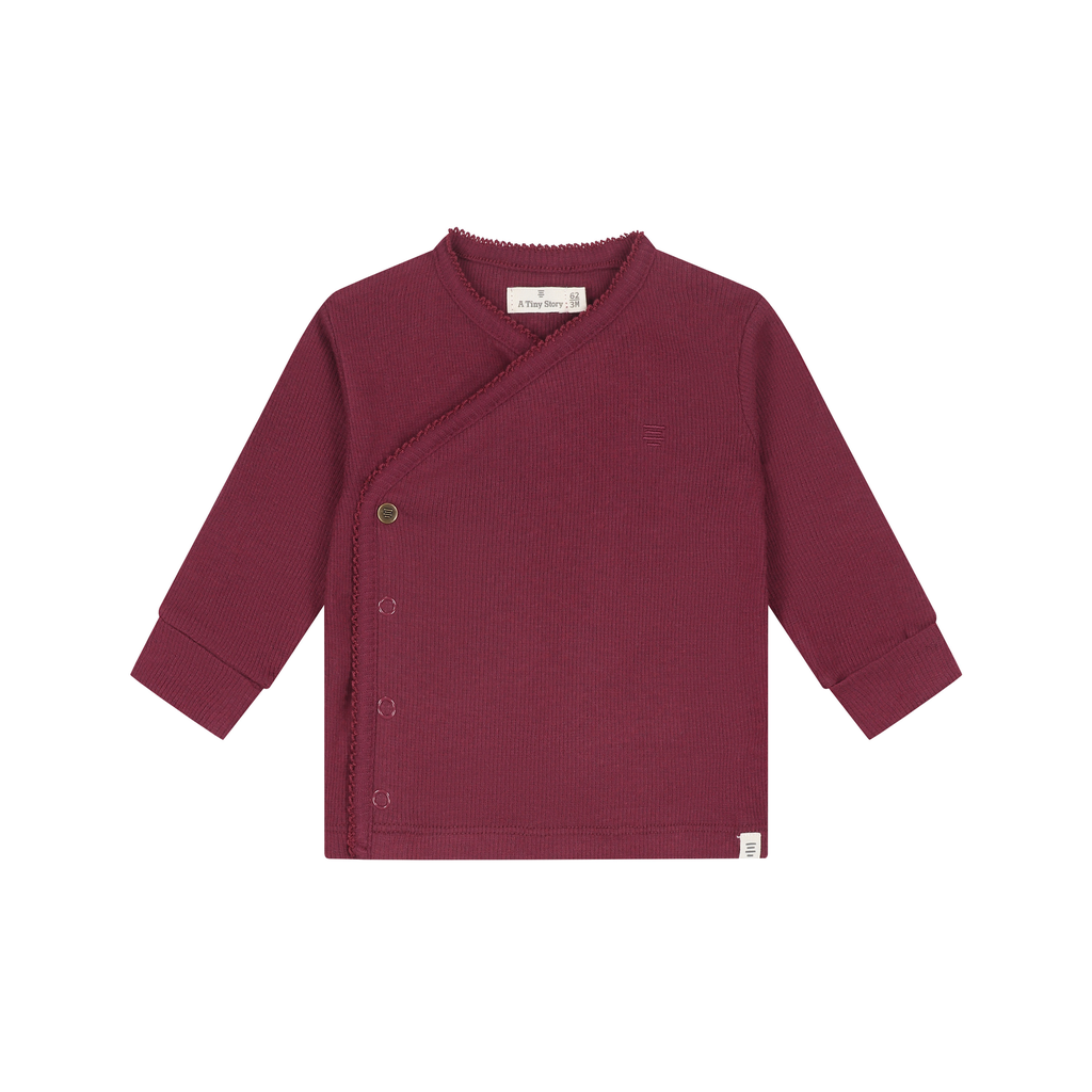 A Tiny Story T-Shirt long sleeve dunkelrot