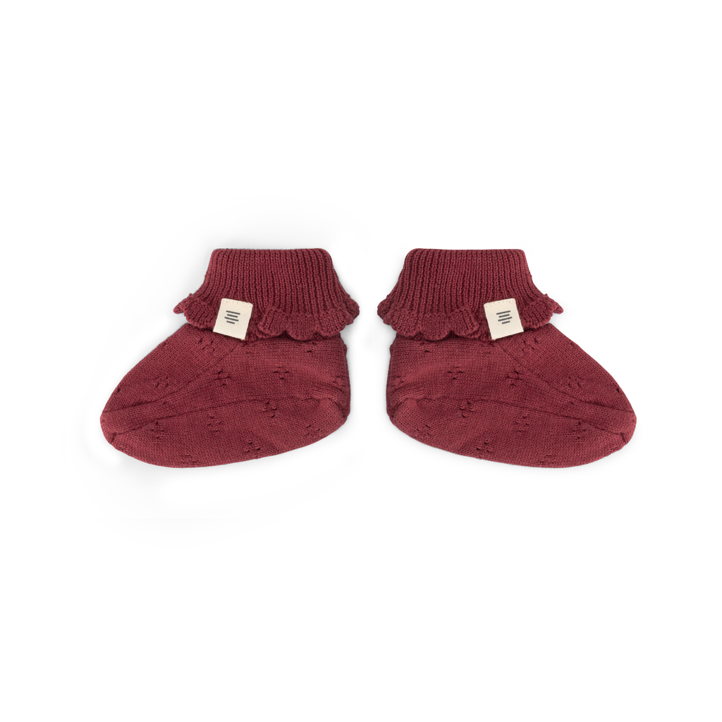 A Tiny Story Babyschuhe Dunkelrot