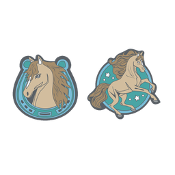 Der Die Das Wechselbuttons für Schulranzen (Horse Adventure)