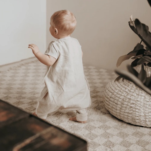 Emma & Noah Leinen Schlafsack mit Füßen 0.5 TOG 80cm