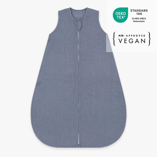 Emma & Noah Leinen Schlafsack 0,5 TOG 60 cm Essential Blau