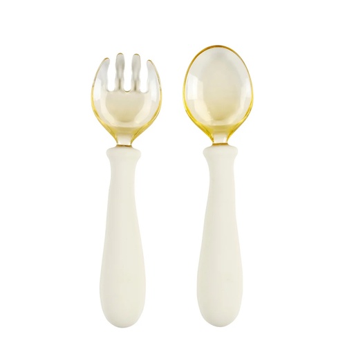 Nattou Löffel & Gabel SET 8M+ weiß