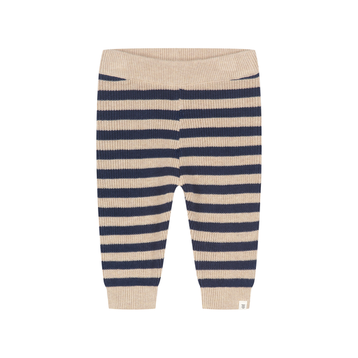 A Tiny Story Hose beige-blau gestreift