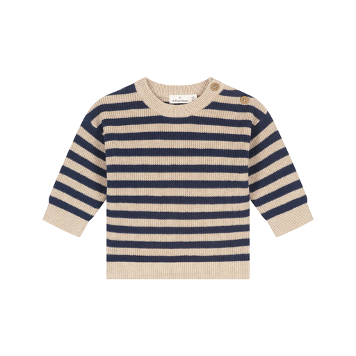 A Tiny Story Pulli beige-blau gestreift