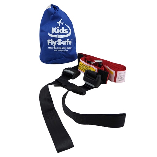 CARES Kindergurt fürs Flugzeug / Kids FlySafe - 4-Punkt-Gurtsystem für Kleinkinder Schwarz