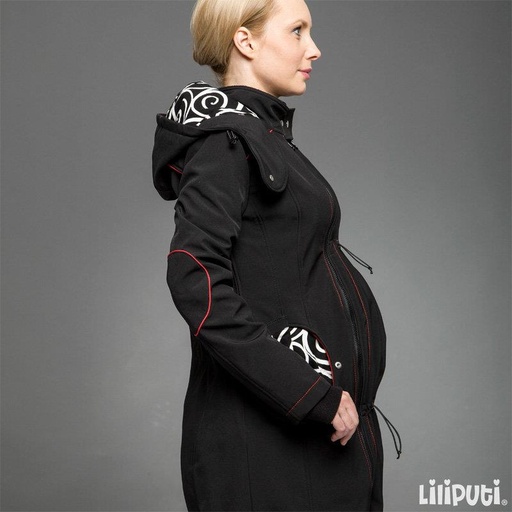 Liliputi 4-in-1 Tragemantel Softshell Black 36
