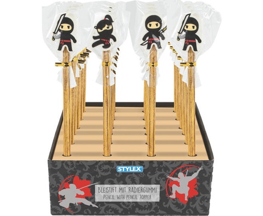 Stylex Bleistift mit Radiergummi-Topper, Ninja