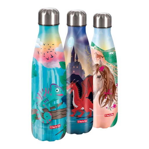 Step by Step Isolierte Edelstahl-Trinkflasche
