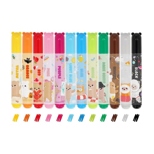 Legami 12er Filzstifte-Set Teddy Friends Teddy Bear