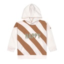 Lässig Hoodie Kinder Gestreift Little Gang, Weiß Karamell 86-92