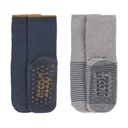 Lässig Kinder Antirutsch-Socken (2er-Set) Größe 15-18 Blau/Grau