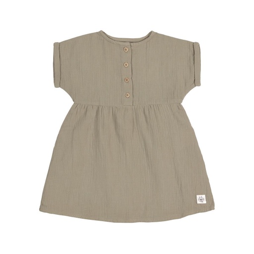 Lässig Kinderkleid - Bio Baumwolle Oliv