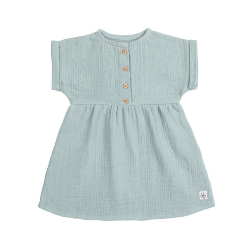 Lässig Kinderkleid - Bio Baumwolle Silbergrau